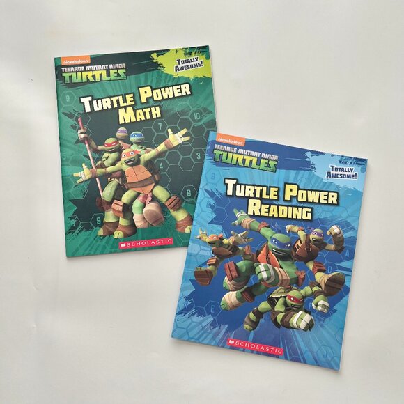 TMNT Scholastic Reading and Math Activity Workbook Bundle - Picture 1 of 9